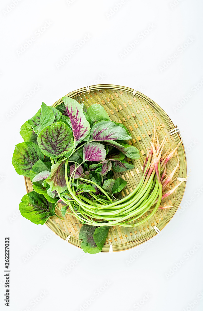 Fresh vegetables, red leeks