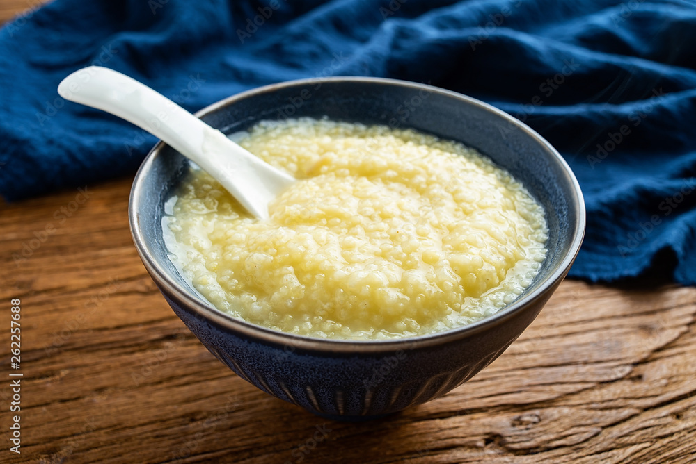 a bowl of nutritious millet porridge