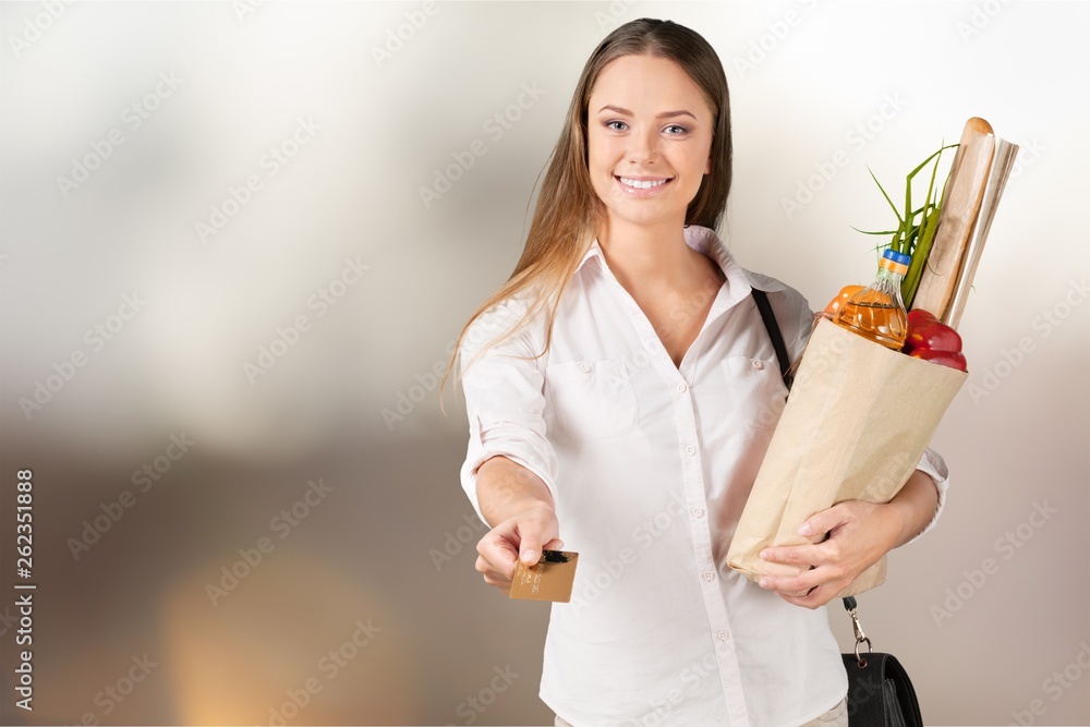 Woman with shopping bag