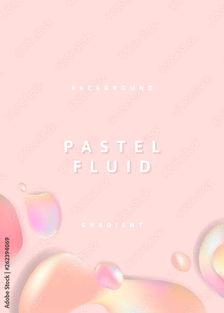 Pink pastel fluid design poster vector