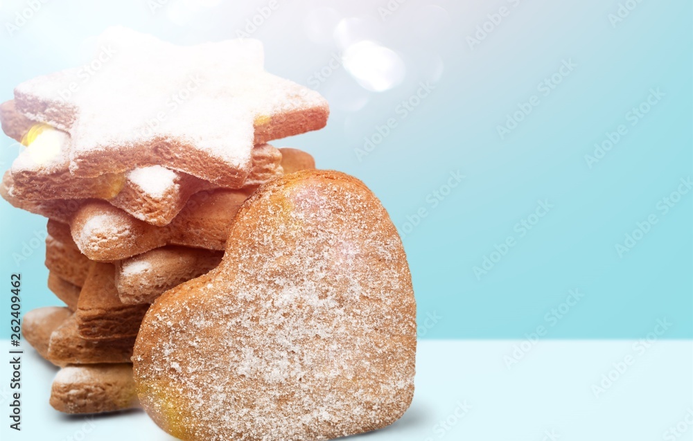 christmas cookies isolated on a white background