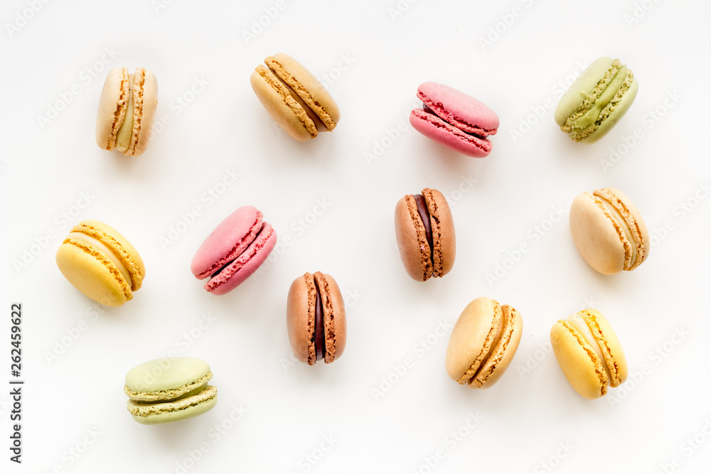 Macarons白底俯视图案设计