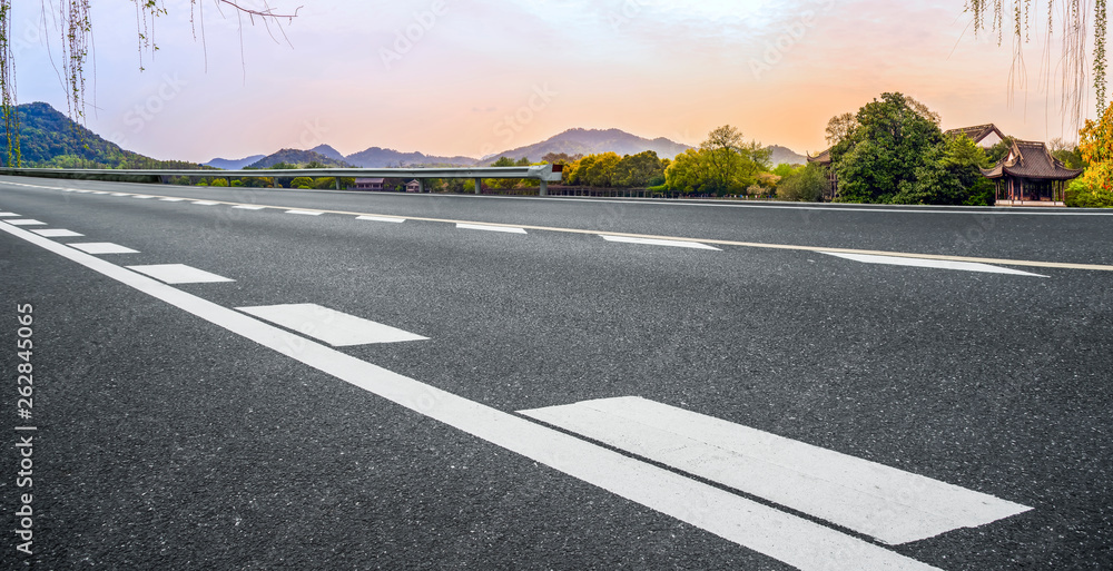 Natural Landscape of Road and Landscape Scenery..