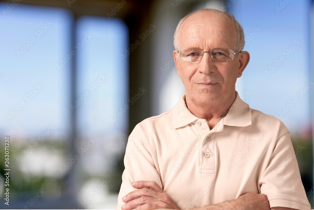 Handsome senior man standing