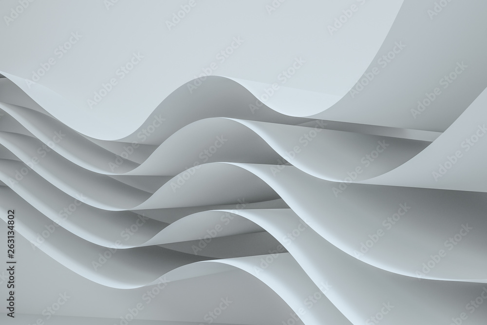 3d rendering curve paper background, tint color background