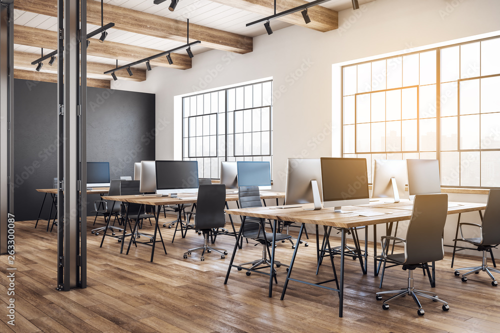 Luxury coworking office interior