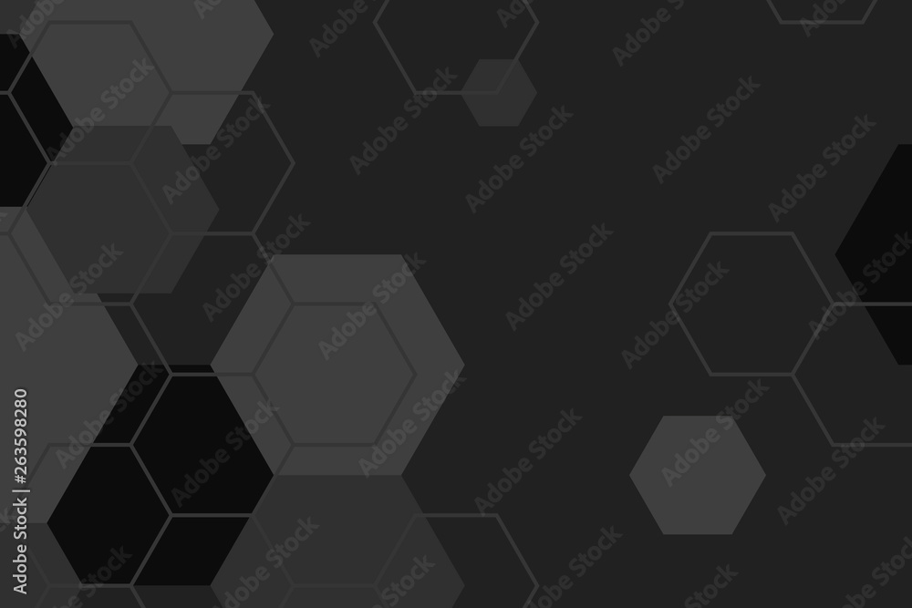 Gray hexagon background