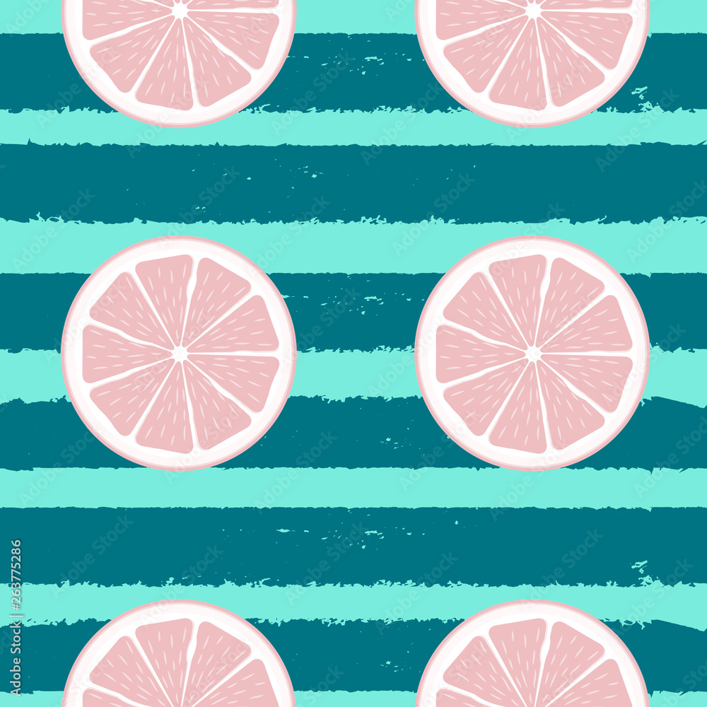 Abstract Citrus Seamless Pattern Background Vector Illustration