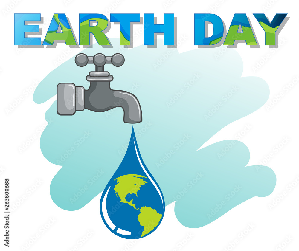 An earth day logo