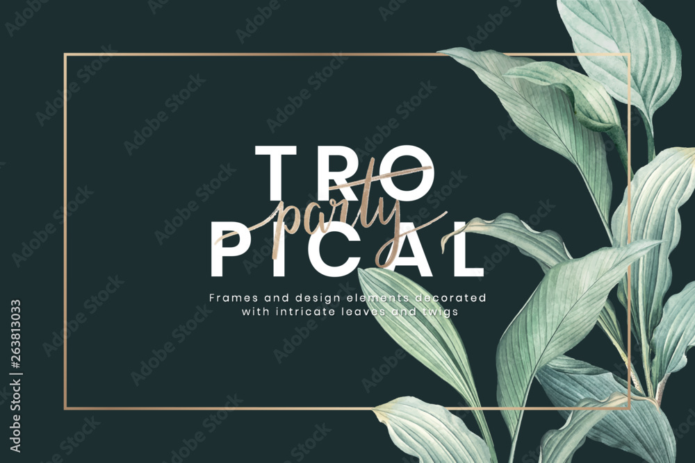 Tropical party invitation