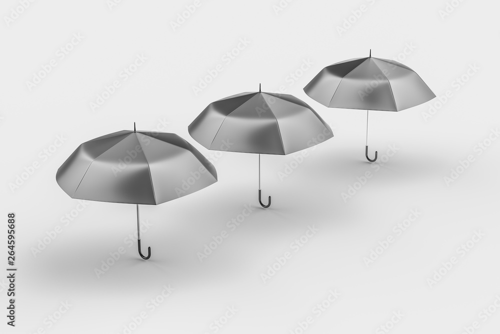 3d rendering, the umbrella with white background