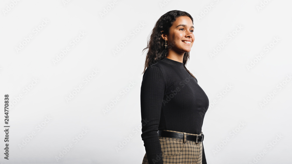 Portrait of smiling young woman