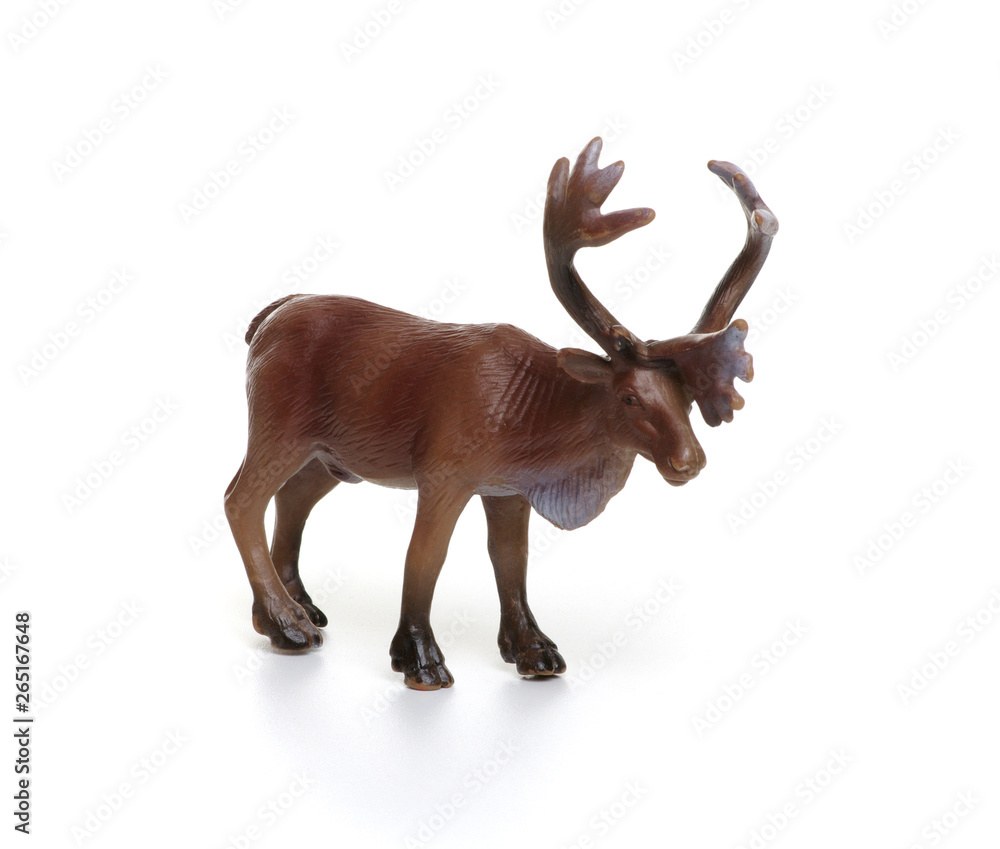 Toy deer isolated on white