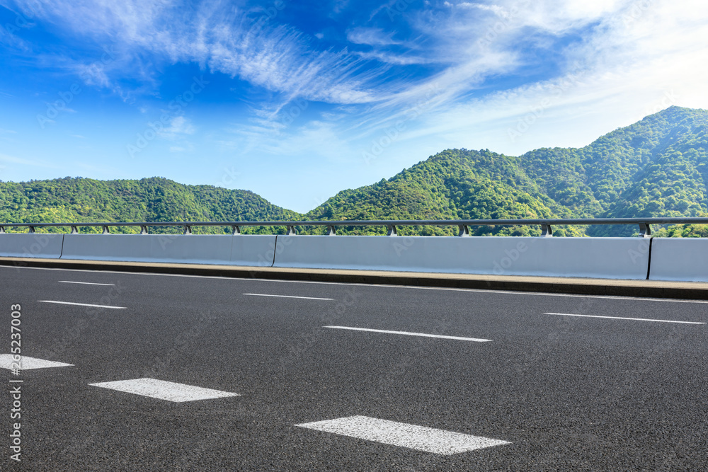 New highway road and beautiful mountain natural landscape