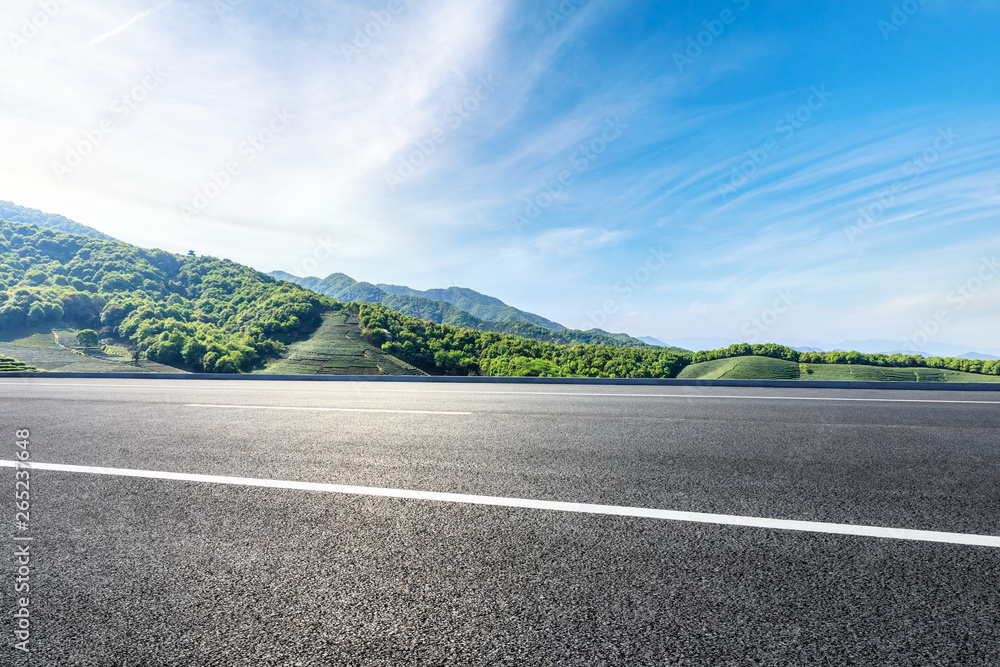 New highway road and beautiful mountain natural landscape