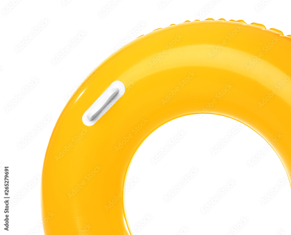 Inflatable ring on white background