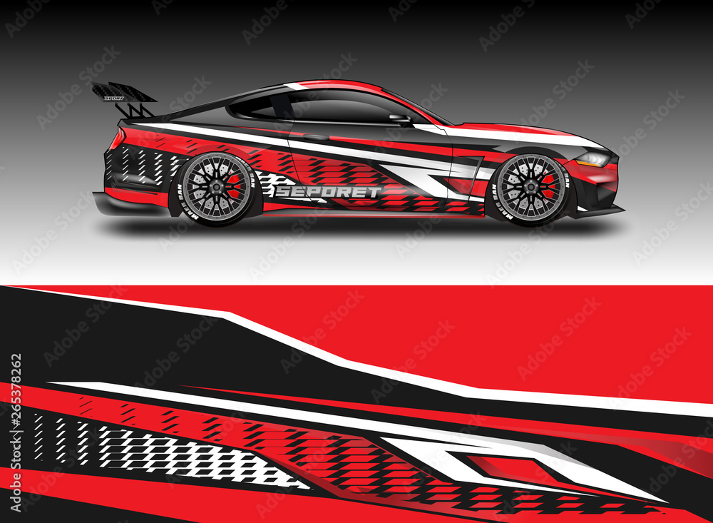 Car wrap designs vector . File ready to print and editable . Eps 10