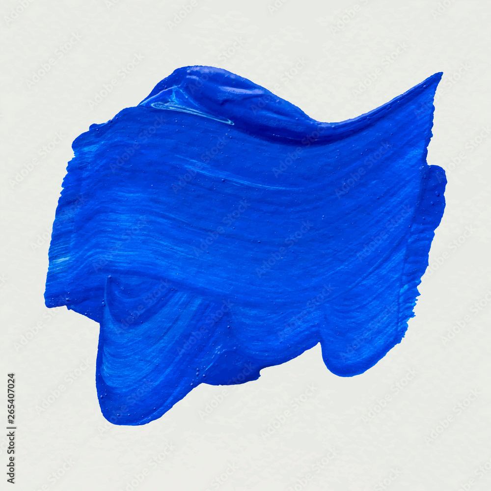 Blue paint brush stroke