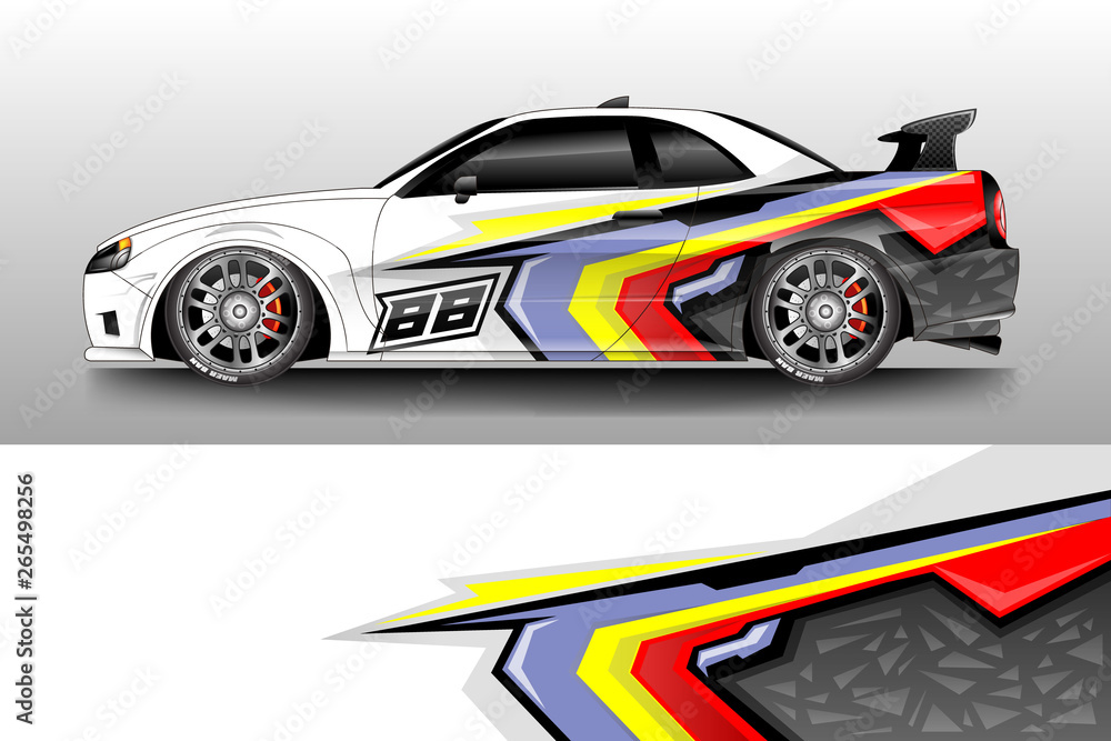 Car wrap design abstract strip and background for Car wrap and vinyl sticker