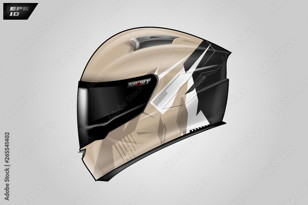 Helmet wrap motorcycle design vector . Eps 10