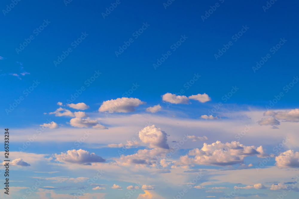 The sky and the clouds and on the day of the beautiful sunshine with nature.