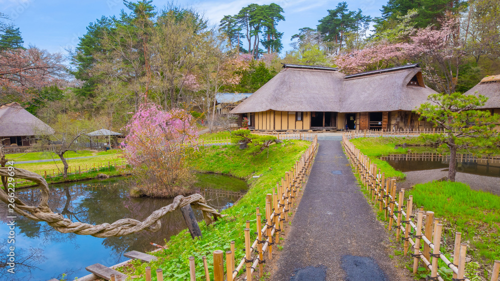 日本北上岛的Michinoku民俗村