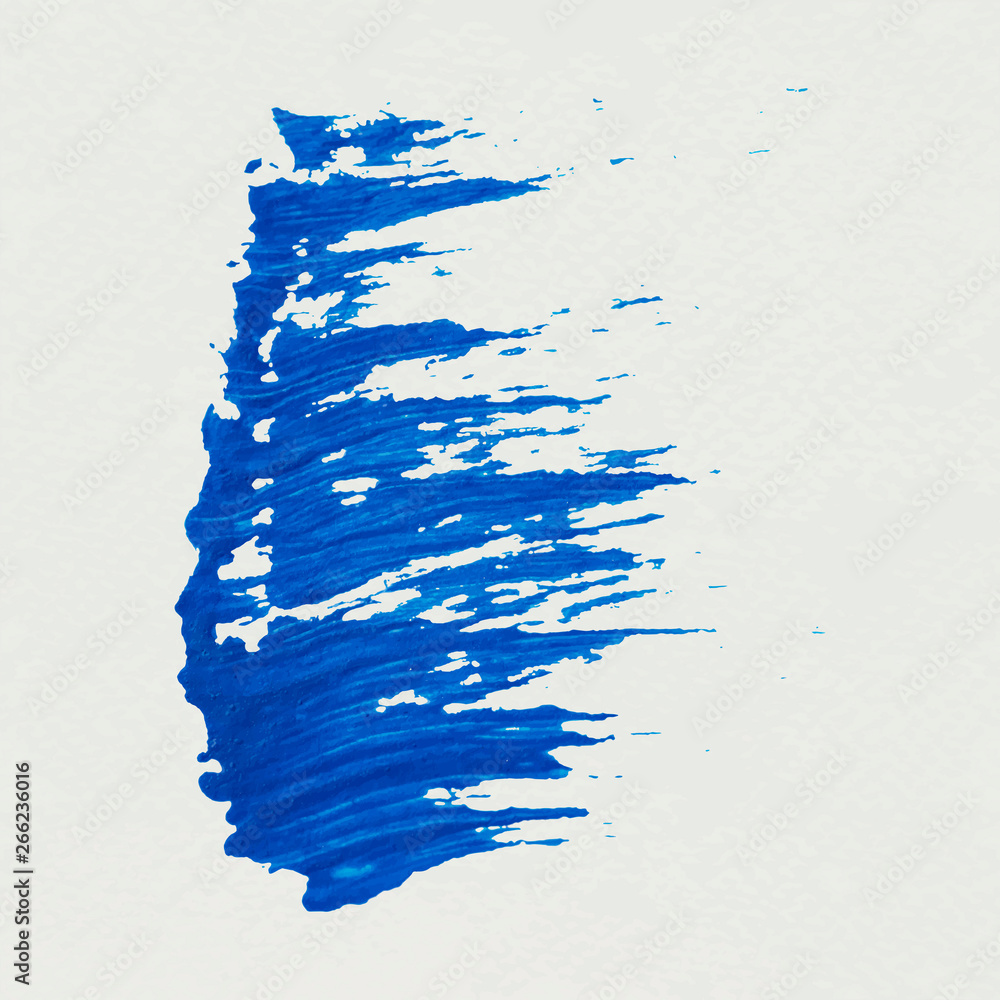 Blue paint brush stroke