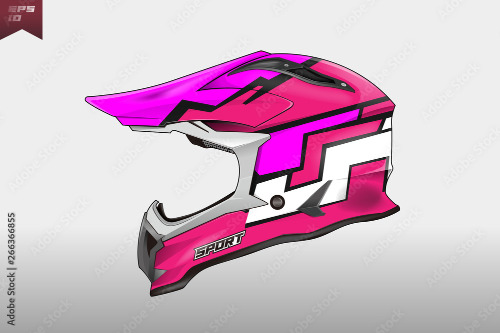 Helmet wrap motorcycle design vector . Eps 10 