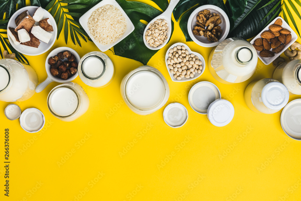 dairy free milk substitute drinks and ingredients