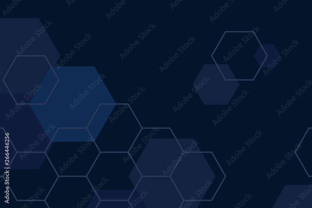 Blue hexagon background