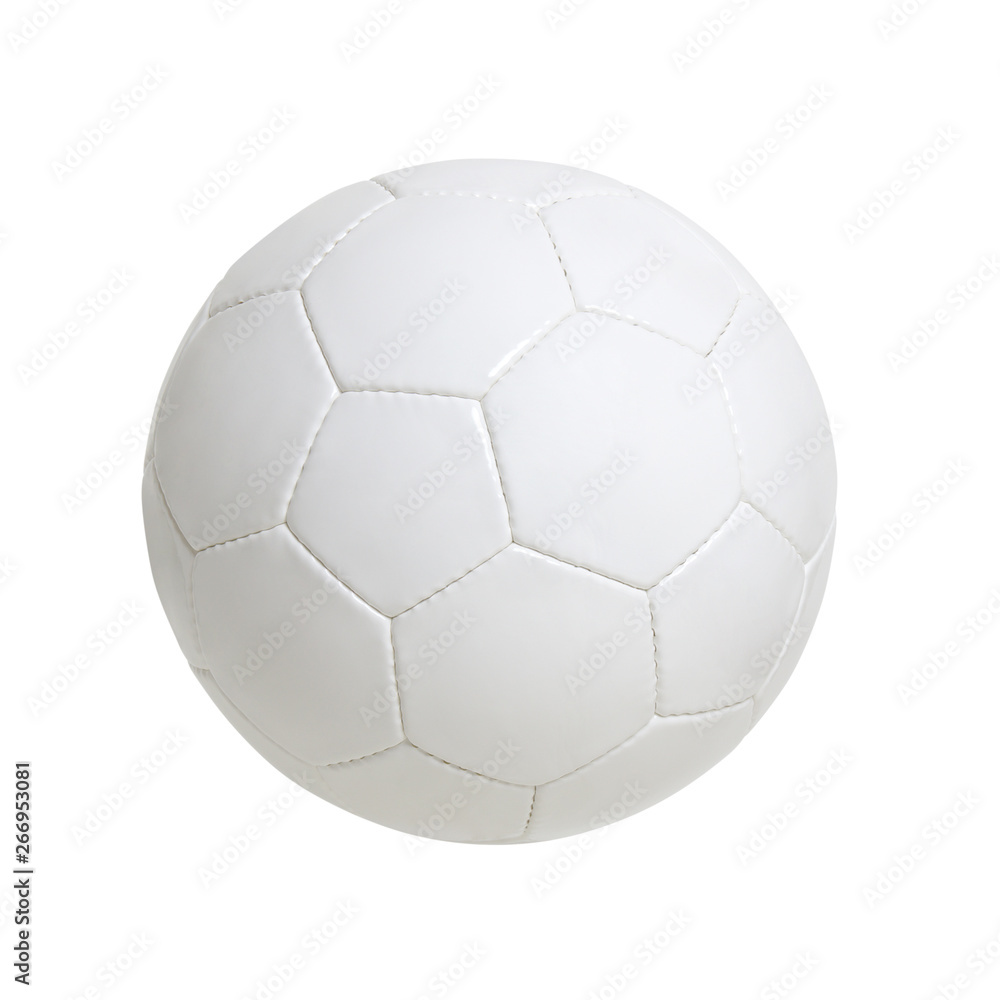 Leather white football.