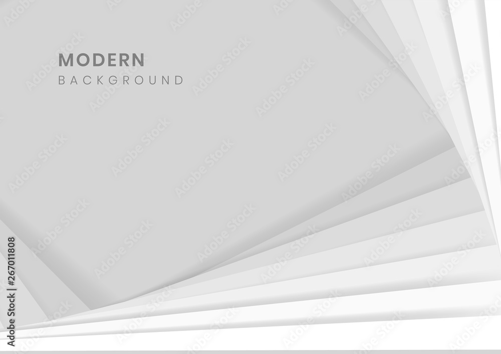 White 3D geometric modern background