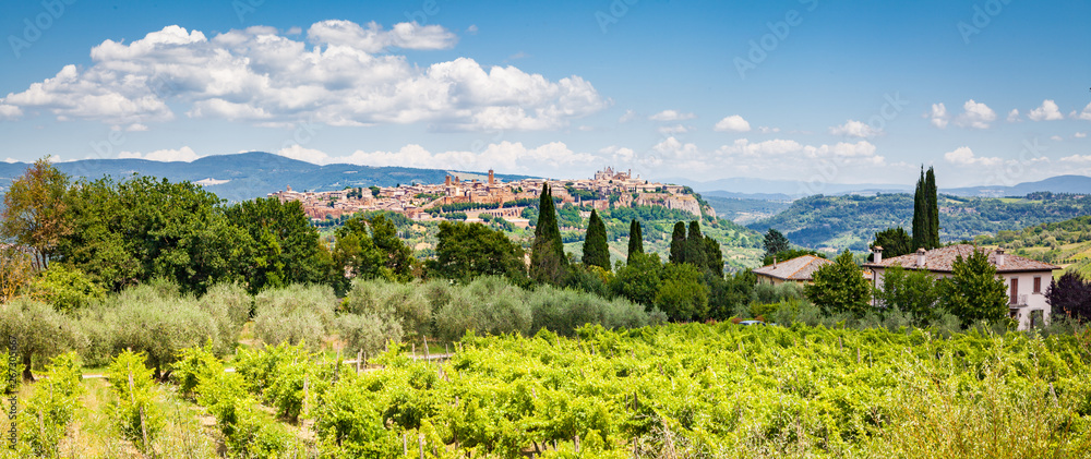 Tuscan countryside with the old town of Orvieto, Umbria, Italy