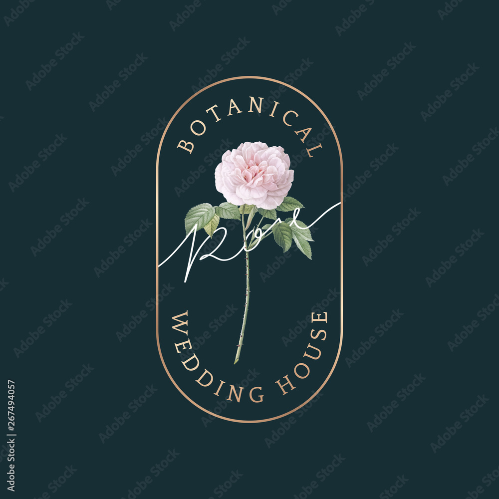 Botanical wedding card