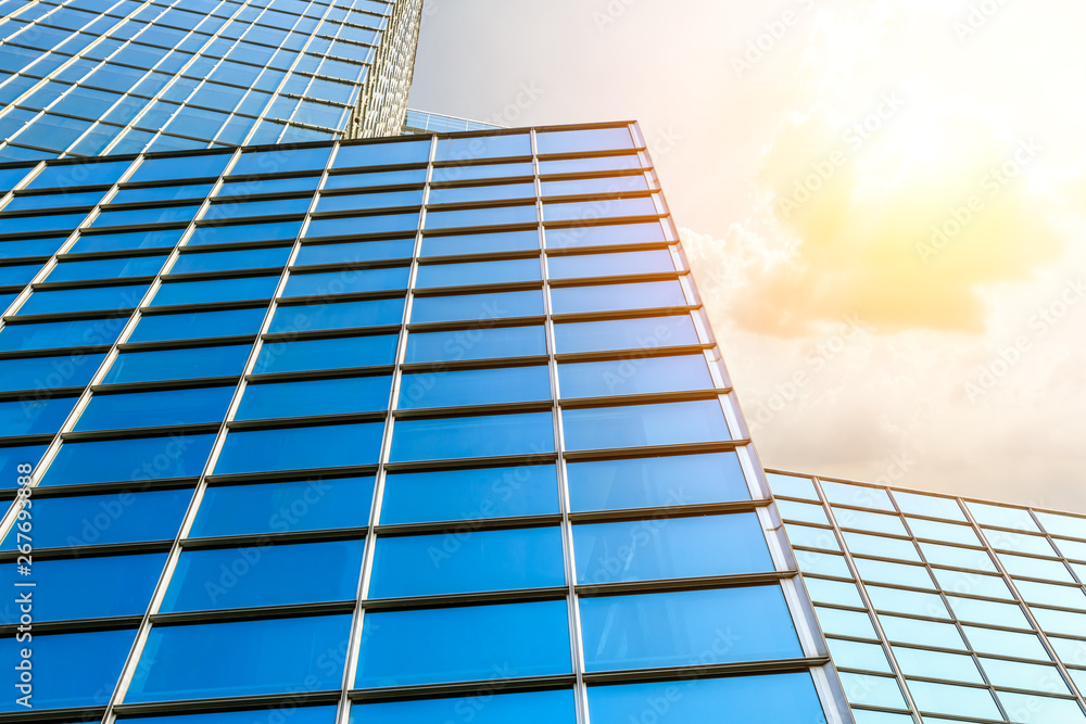 Modern office building detail,glass surface