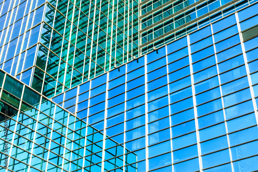 Modern office building detail,glass surface