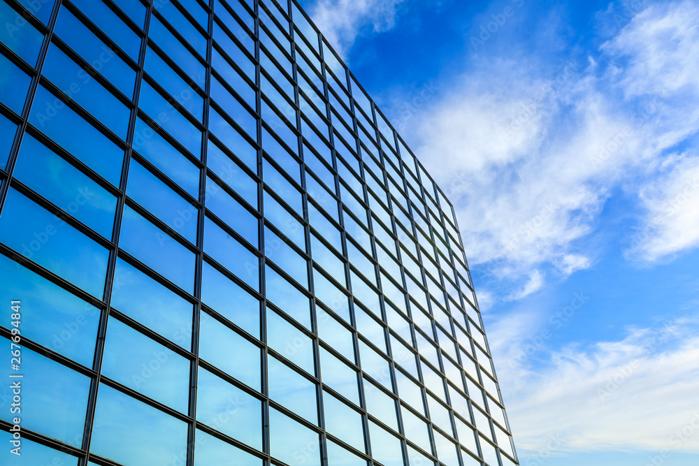 Modern office building detail,glass surface