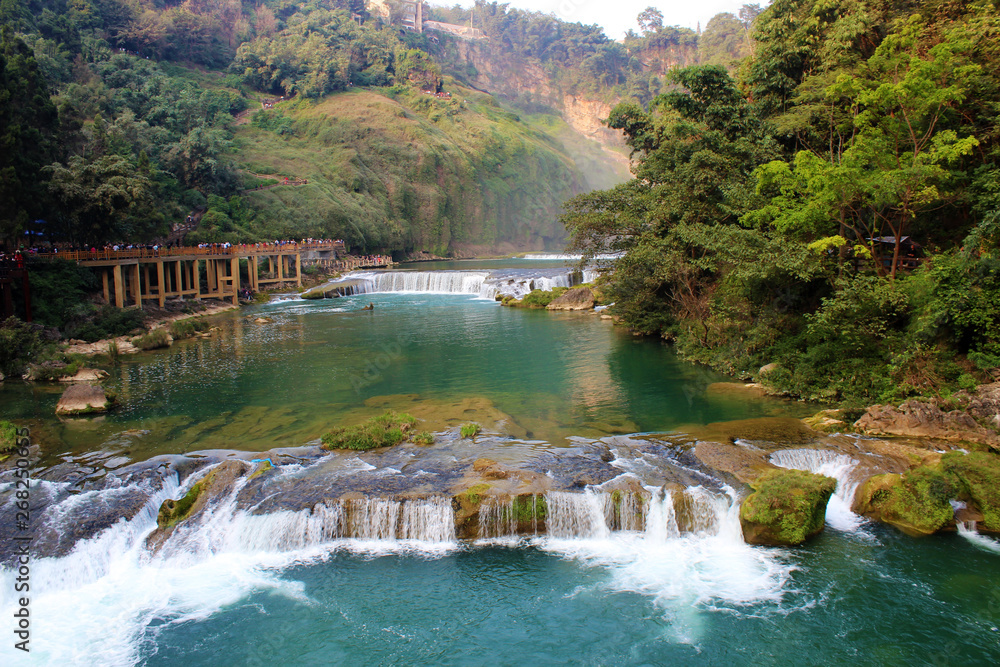 Huangguoshu waterfall with great force