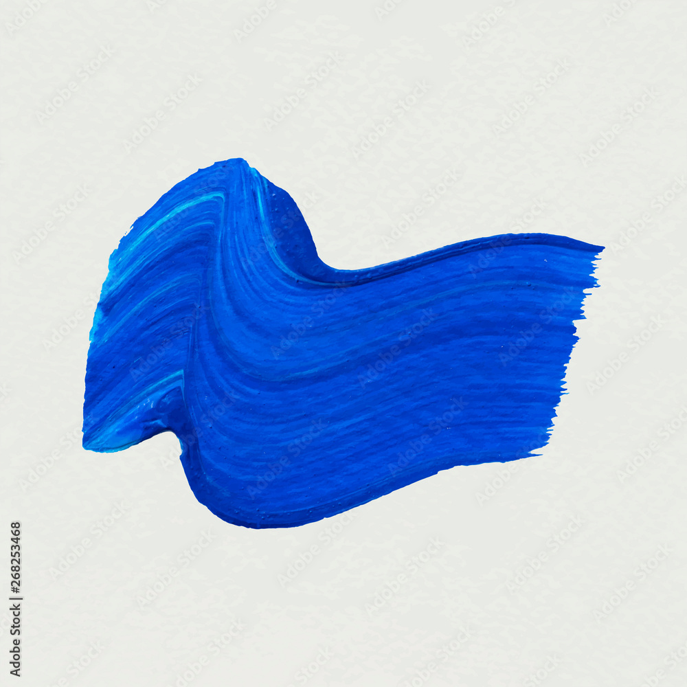 Blue paint brush stroke