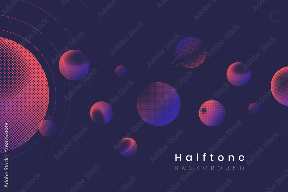 Halftone gradient background