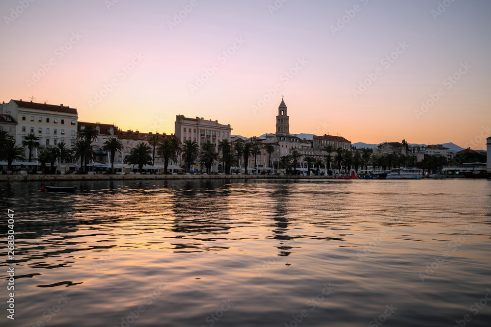 Old town of Split in Dalmatia, Croatia. Split is the famous city and top tourism destination of Croa