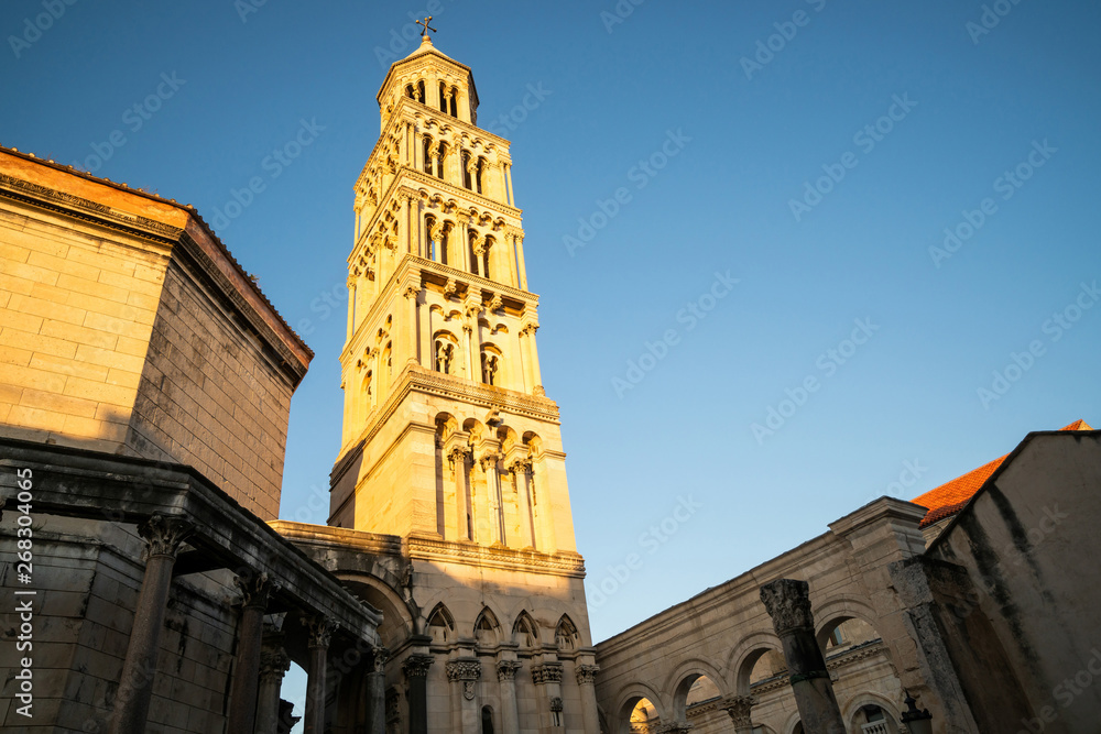 The Diocletians Palace in Split, Croatia - Famous Diocletian Palace is ancient palace built for Emp