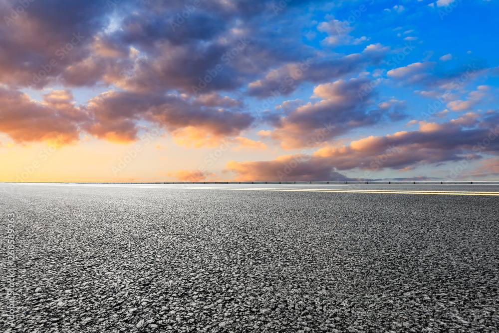 Empty road and sky nature landscape