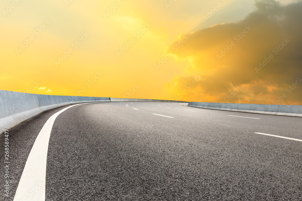 Empty road and sky nature landscape