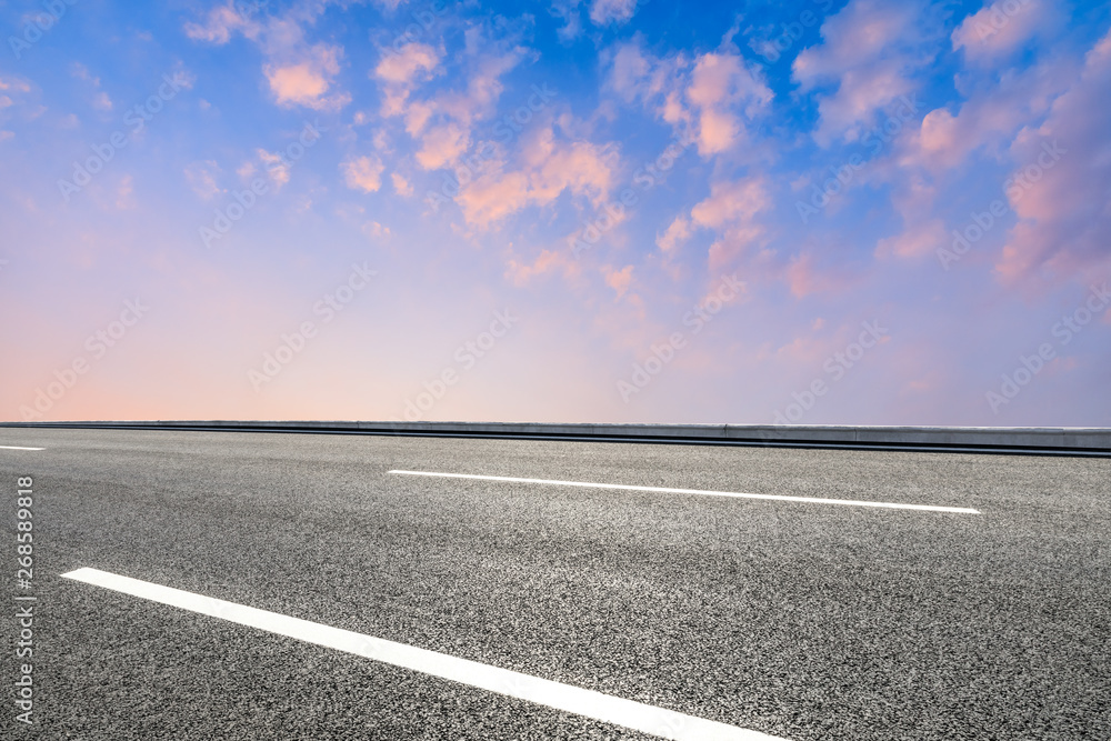 Empty road and sky nature landscape