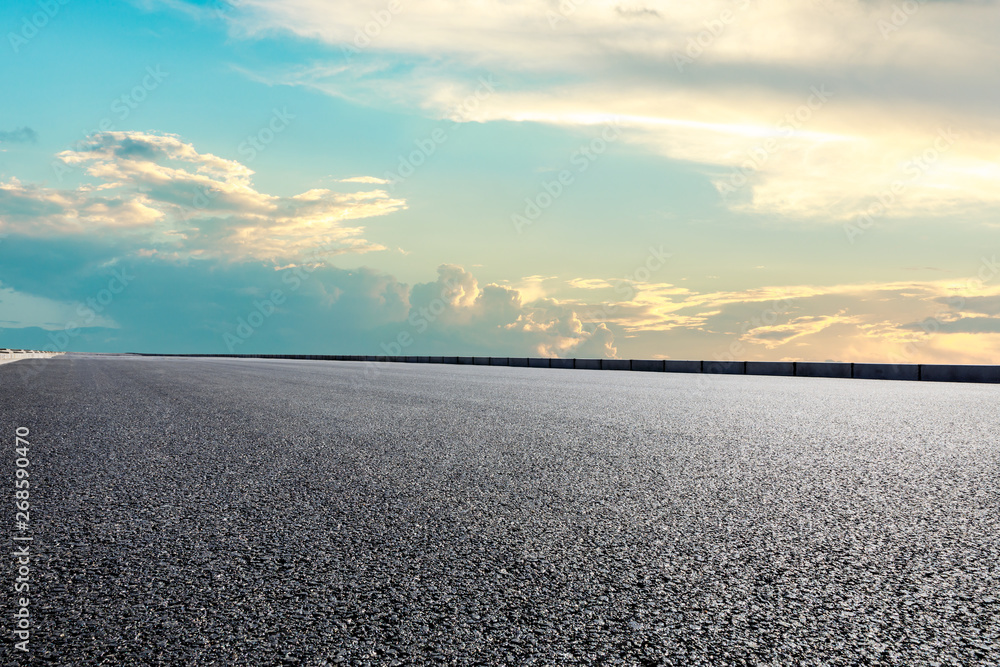 Empty road and sky nature landscape