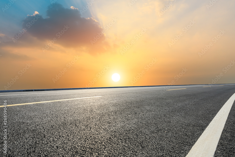 Empty road and sky nature landscape