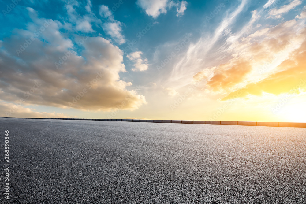 Empty road and sky nature landscape