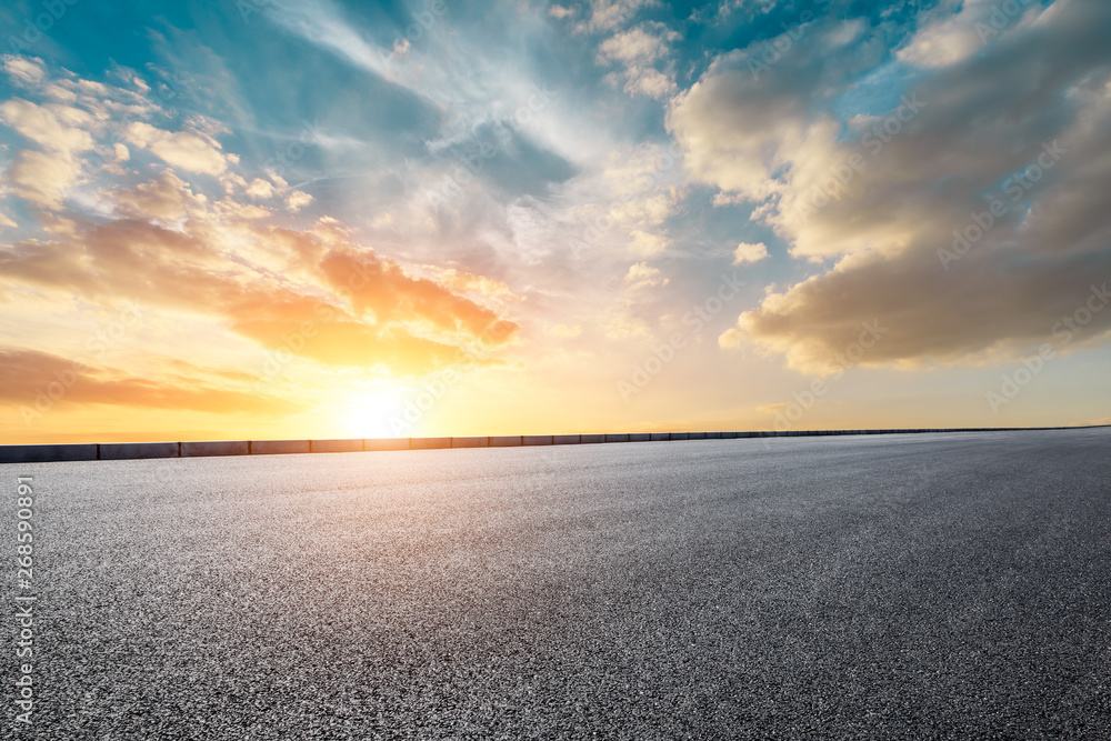 Empty road and sky nature landscape