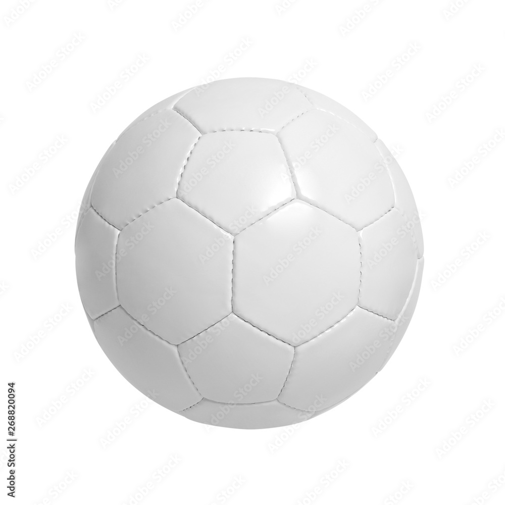 Soccer ball on white